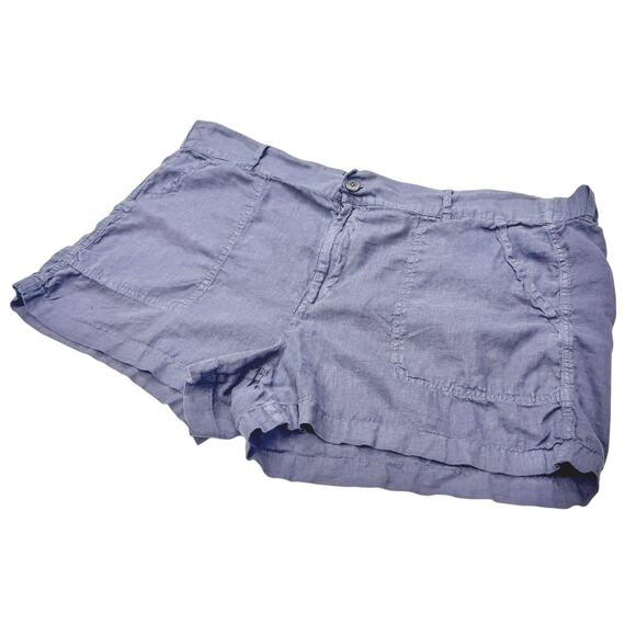 LOFT Women's Gray Linen Shorts - Size XL - Picture 2 of 6